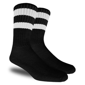 Running Mate Black with White Stripe Socks - 3 Pairs