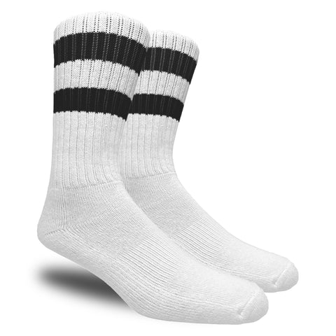 Running Mate White with Black Stripe Socks - 3 Pairs