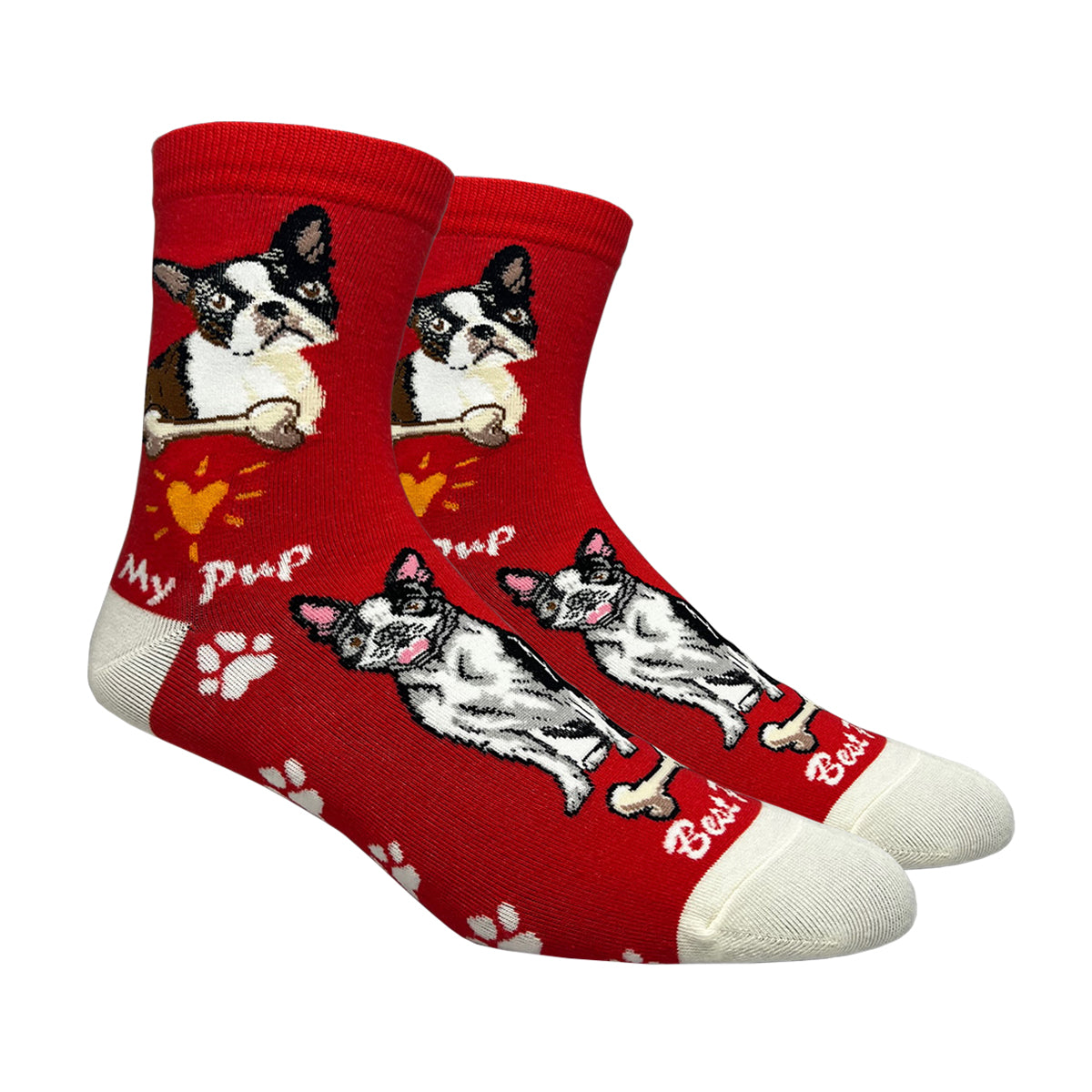 Women's Boston Terrier Crew Socks