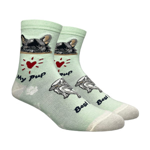 Women's French Bulldog Crew Socks