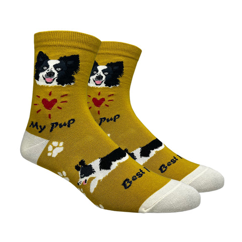 Women's Border Collie Crew Socks
