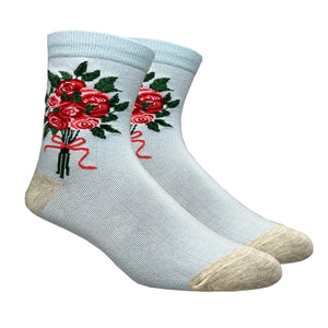 Women's Rose Bouquet Crew Socks