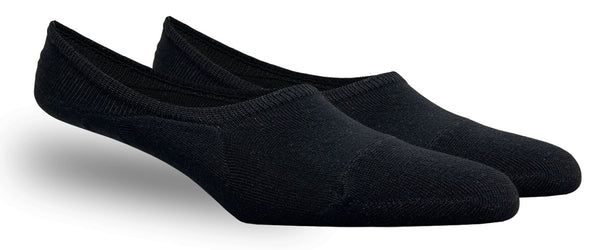 FineFit Thin Black No-Show Loafer Socks - 6 Pairs