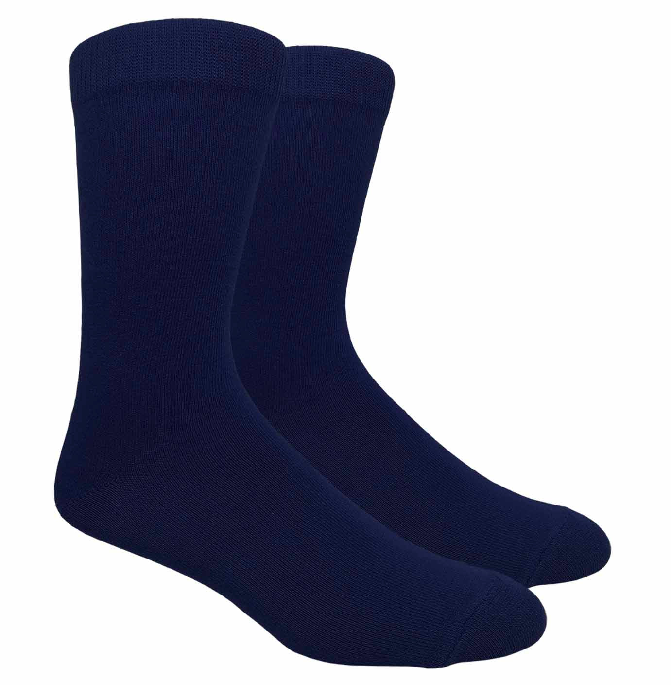 Black Label Plain Dress Socks - Navy
