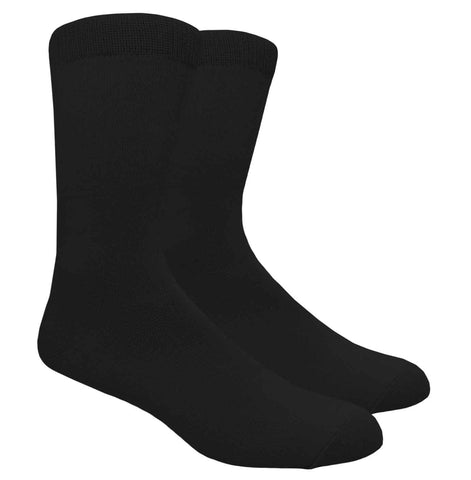 Black Label Plain Dress Socks - Black