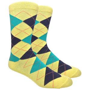 FineFit Black Label Argyle Socks - Yellow