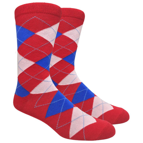 FineFit Black Label Argyle Socks - Red