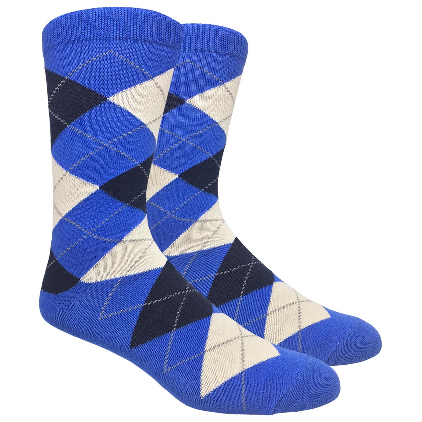 FineFit Black Label Argyle Socks - Royal Blue