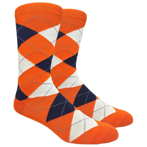 FineFit Black Label Argyle Socks - Orange