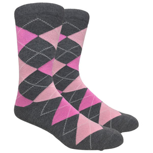 FineFit Black Label Argyle Socks - Charcoal Grey