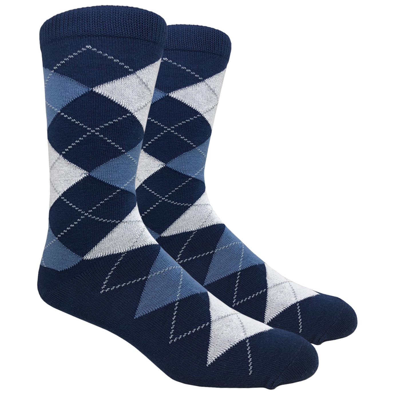 finefit black label argyle socks - navy 2