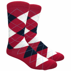 finefit black label argyle socks - red