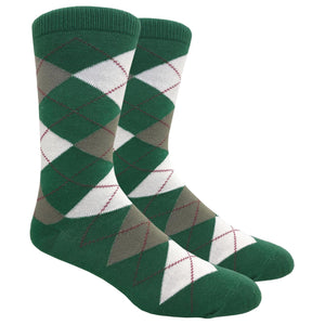 FineFit Black Label Argyle Socks - Forest Green
