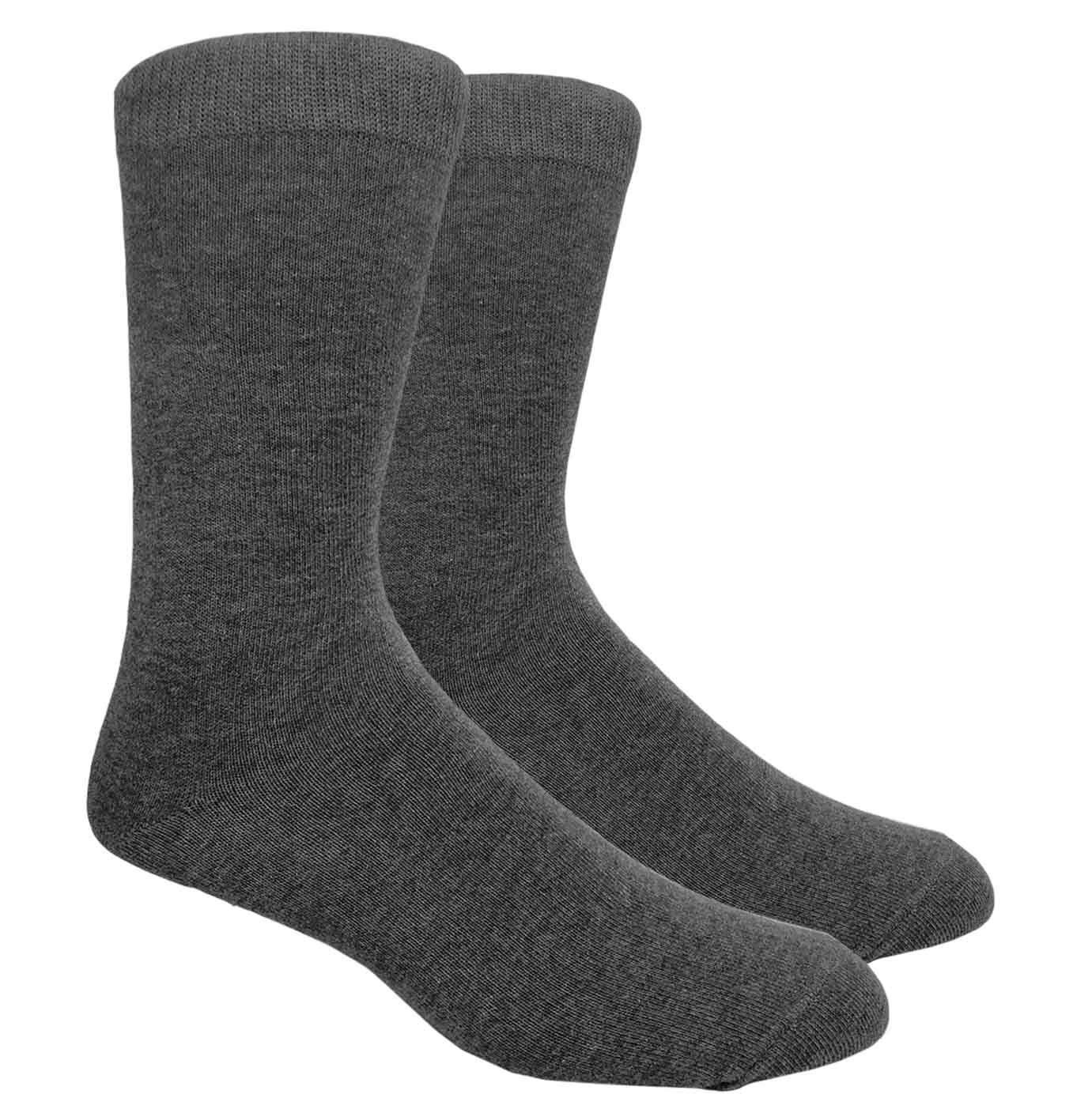 Black Label Plain Dress Socks - Heather Grey
