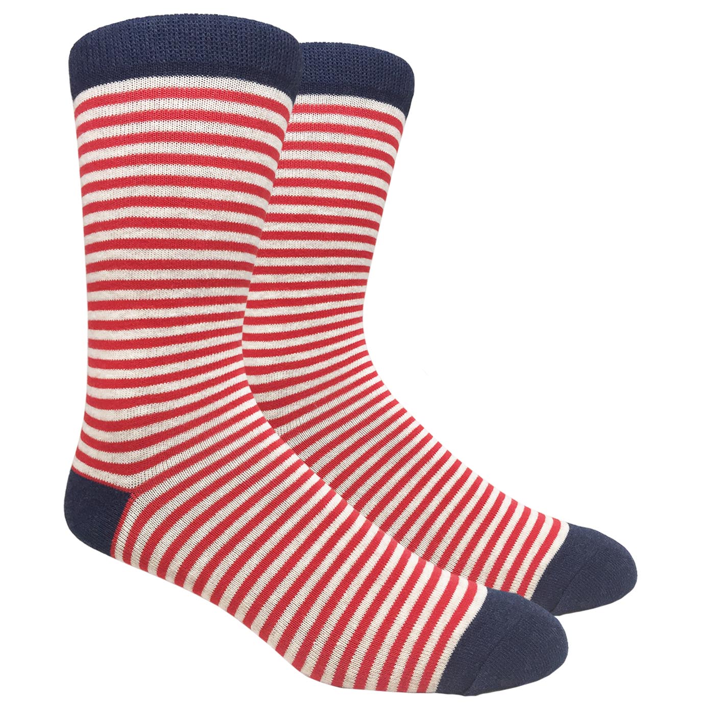 FineFit Black Label Stripe Socks - Tan & Red