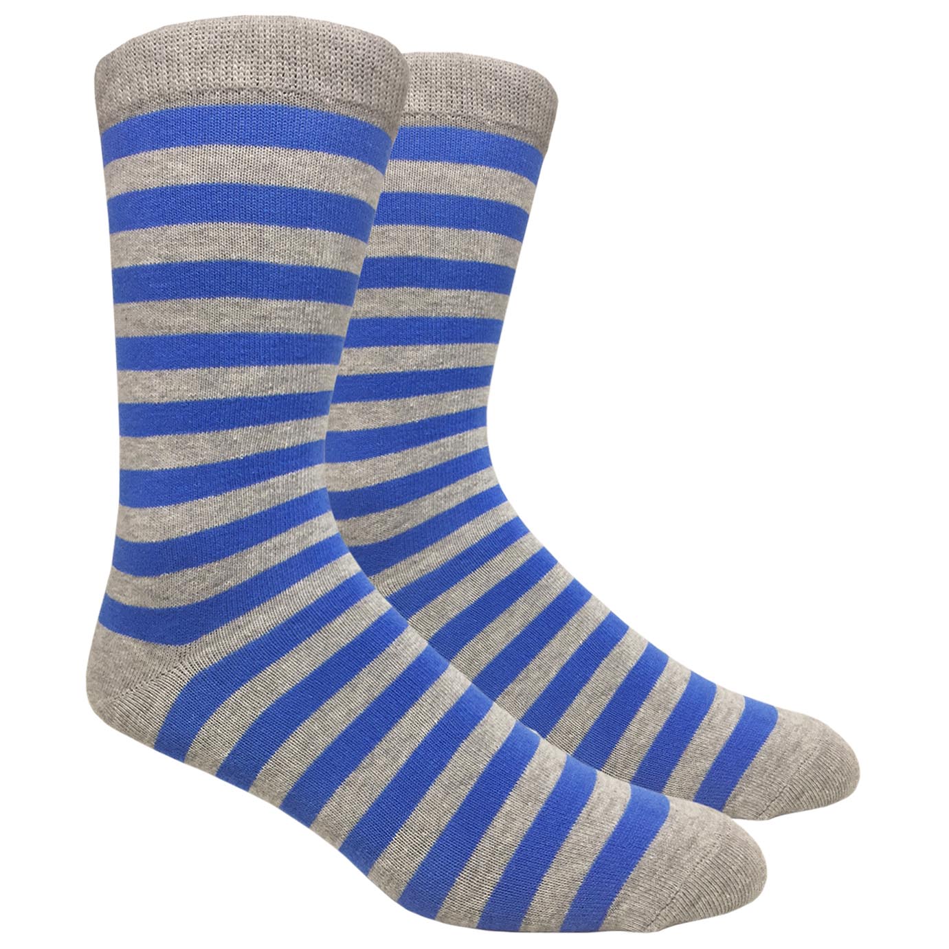 FineFit Black Label Stripe Socks - Grey & Blue