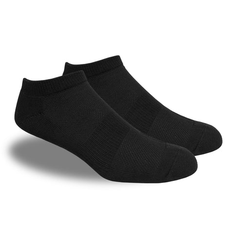 Running Mate Mid-Cut Black Socks - 6 Pairs