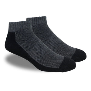 Running Mate Grey/Black Ankle Socks - 6 Pairs